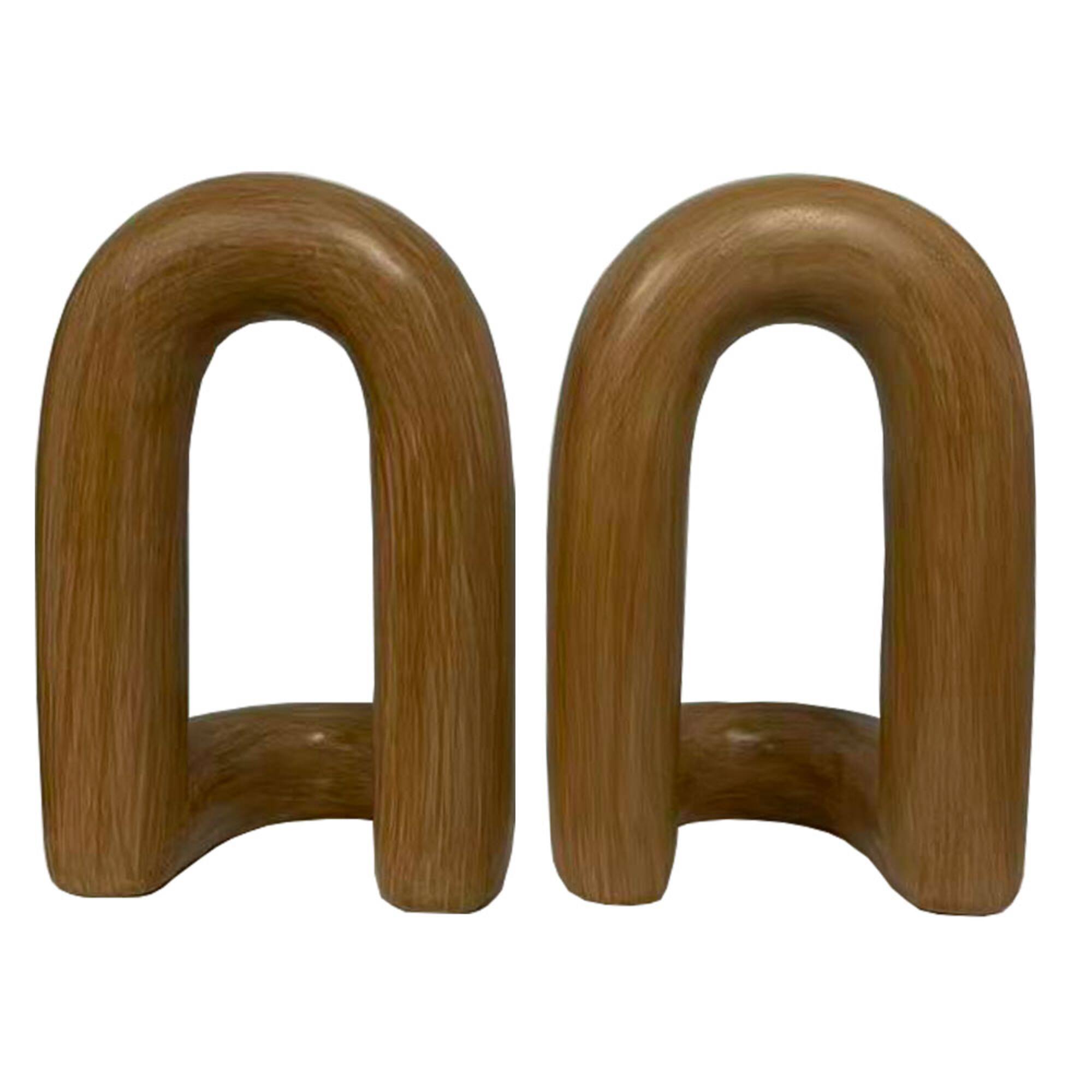 9.5" Brown Faux Wood Grain Bookends by Ashland®